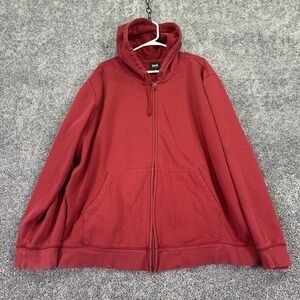 Everlast Sport Hoodie Mens 2XL Red Fleece Full Zip Logo Athletic Casual Gym